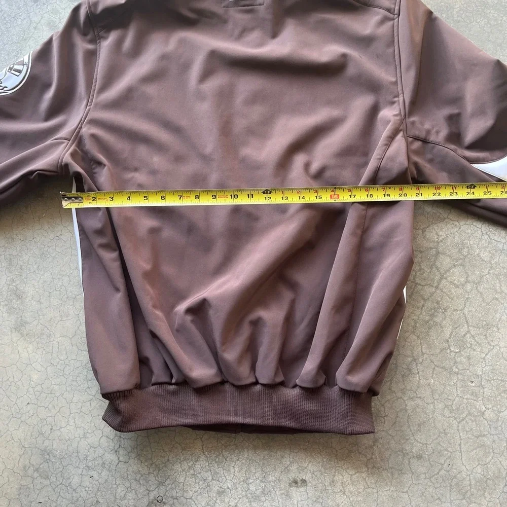 Majestic New York Yankees Track Jacket Mens Large Tall Brown Full Zip Fleece NWT